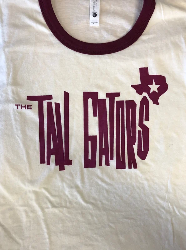 Tail Gators Ringer T-Shirt Cream W/ Maroon