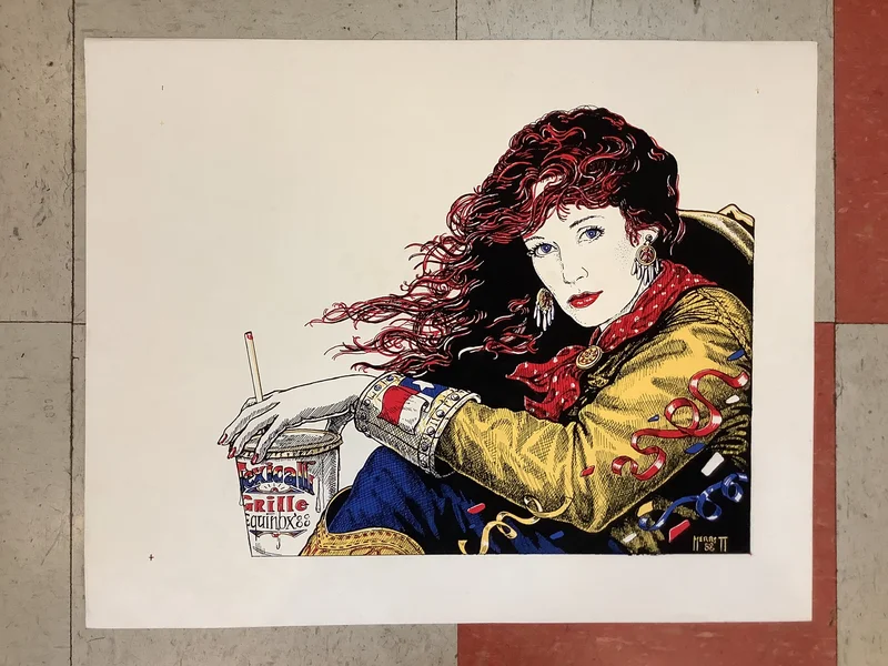 "Texicalli Cowgirl" Texicalli Grille - 1988 (Poster)