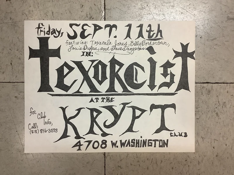 Texorcist at The Krypt Club (Poster)