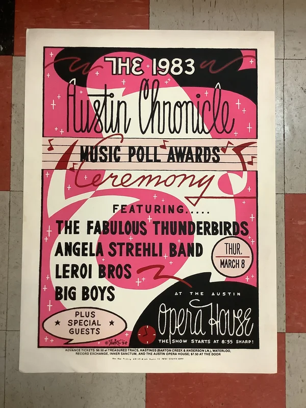 The 1983 Austin Chronicle Music Poll Awards (Poster)