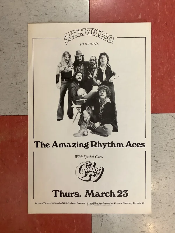 The Amazing Rhythm Aces with Cowboy at Armadillo - 1978 (Poster)