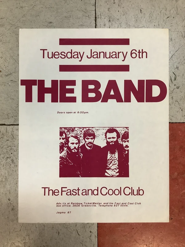 The Band at The Fast and Cool Club - 1987 (Poster)