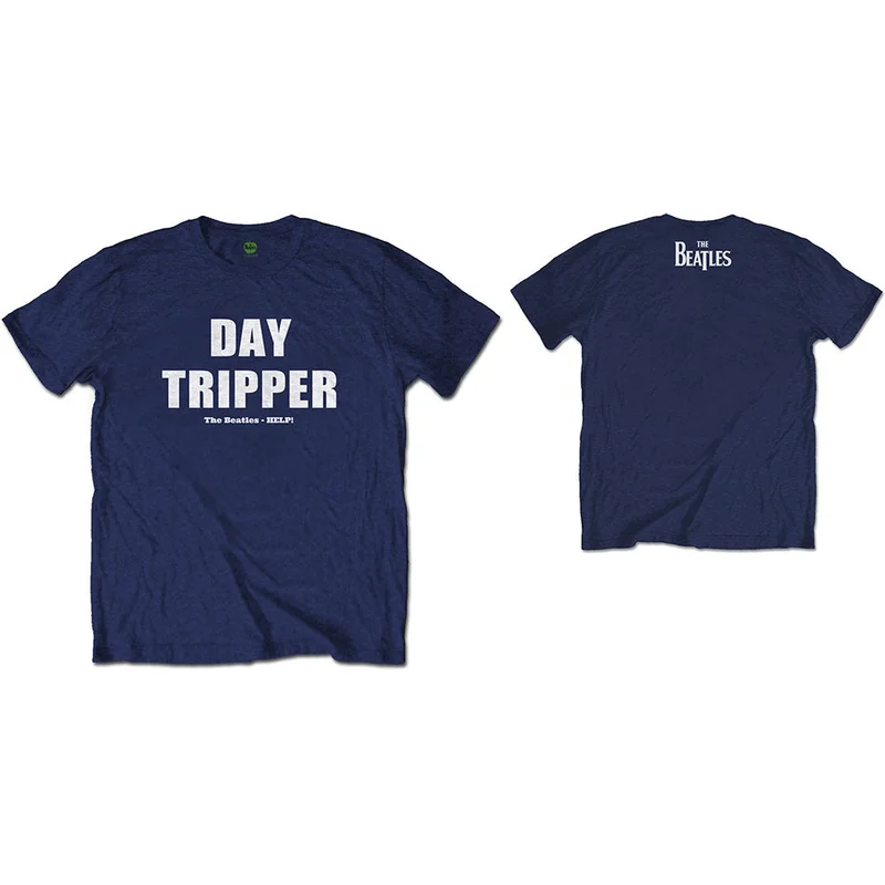 The Beatles Unisex T-Shirt: Day Tripper Navy Blue