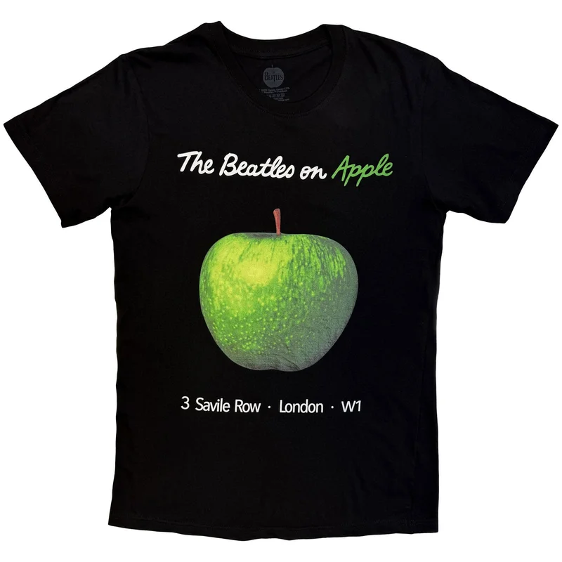 The Beatles Unisex T-Shirt: On Apple Black