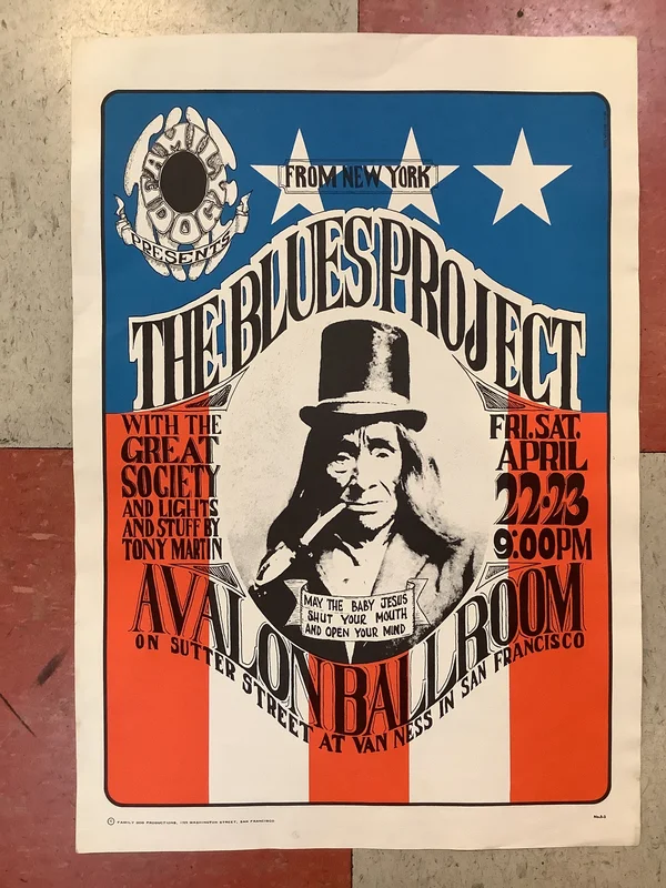 The Blues Project and Great Society at Avalon Ballroom - 1966 (Poster)