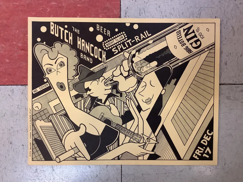 The Butch Hancock Band at Split Rail - 1976 (Poster)