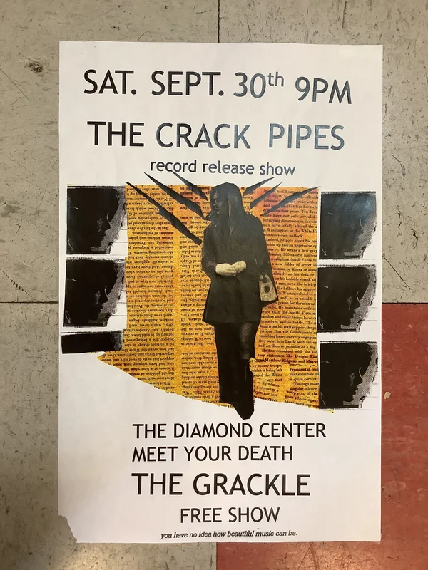 The Crack Pipes Record Release at The Grackle - 2017 (Poster)