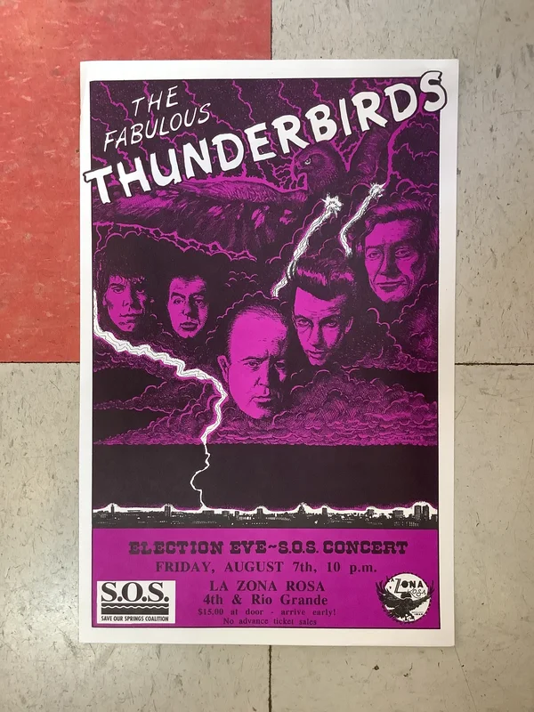 The Fabulous Thunderbirds at La Zona Rosa - 1992 (Poster)