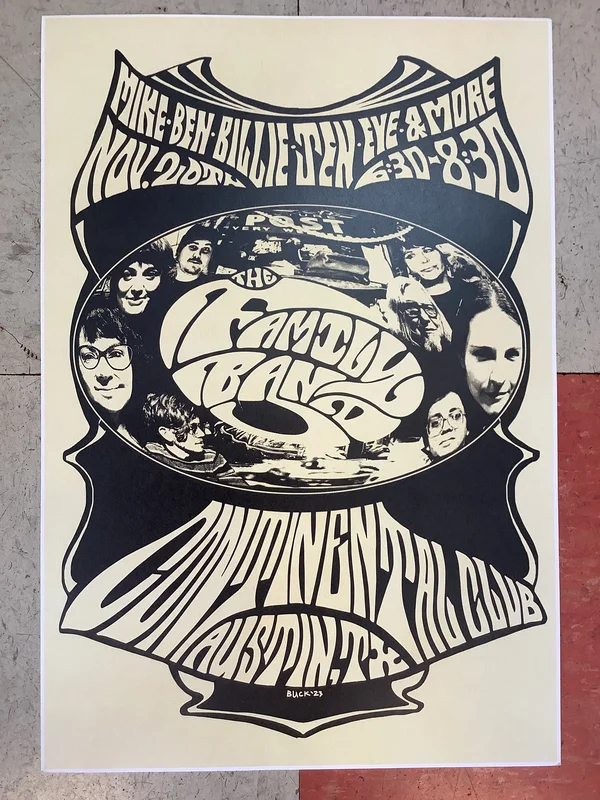 The Family Band at Continental Club - 2023 (Poster)