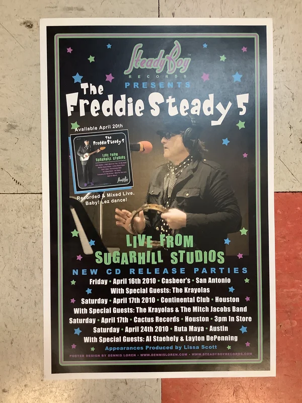 The Freddie Steady 5 "Live From Sugarhill Studios" Promo - 2010 (Poster)
