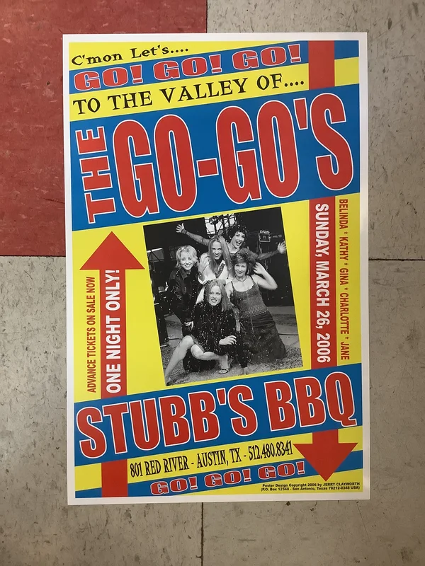 The Go-Go's at Stubb's BBQ - 2006 (Poster)