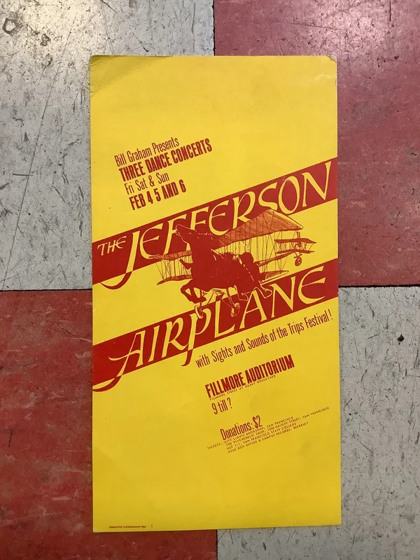 The Jefferson Airplane at Fillmore Auditorium - 1966 (Postcard)