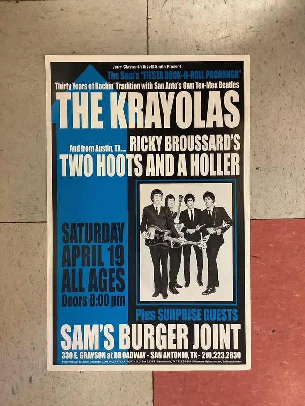 The Krayolas at Sam's Burger Joint - 2008 (Poster)