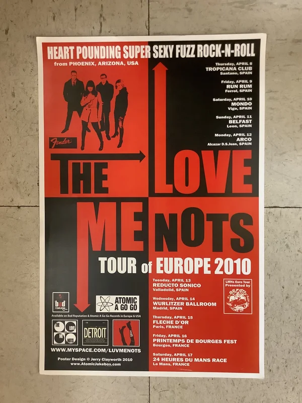 The Love Me Nots Tour of Europe - 2010 (Poster)