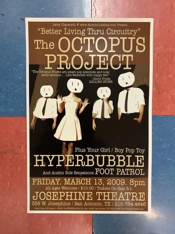 The Octopus Project & Hyperbubble at Josephine Theatre - 2009 (Poster)