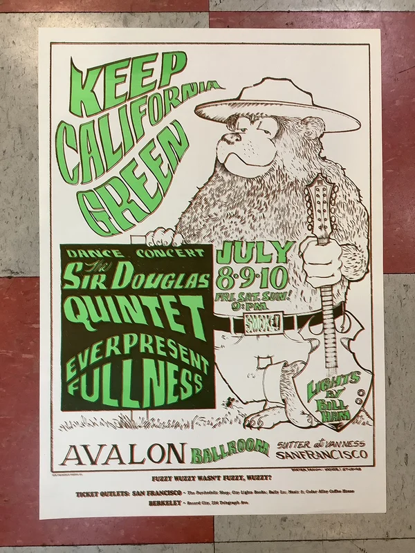 The Sir Douglas Quintet at Avalon Ballroom - 1966 (Poster)