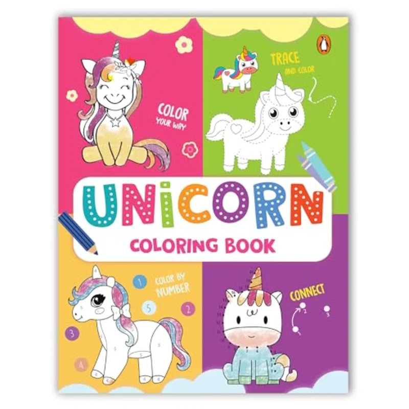 Unicorn Coloring Book : Fun Unicorn Coloring Activity Book for Kids | Includes Number Coloring, Dot-to-Dot, Tracing & Copy-Color Activities | Perfect for Preschool & Kindergarten Unicorn Lovers I Ages