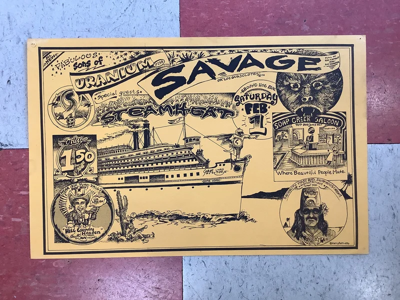 Uranium Savage and Steam Heat at Soap Creek Saloon - 1975 (Poster)