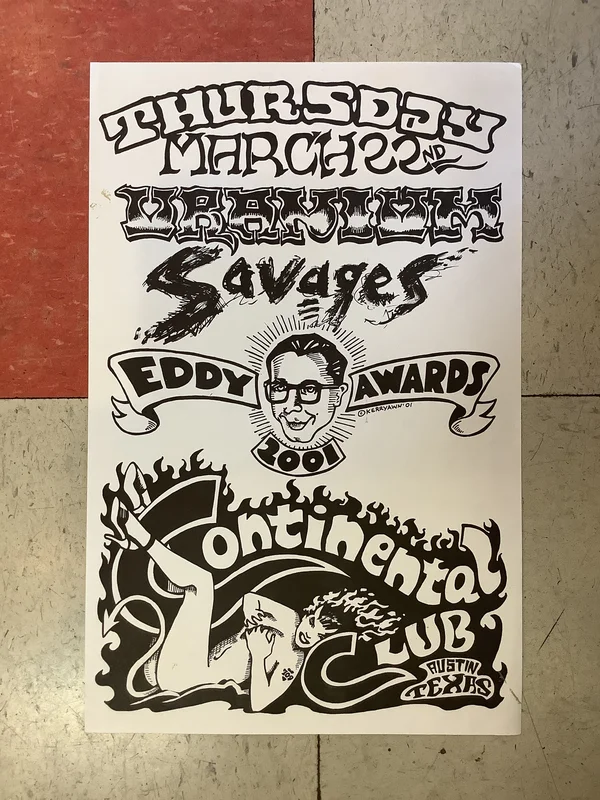 Uranium Savages at Continental Club - 2001 (Poster)