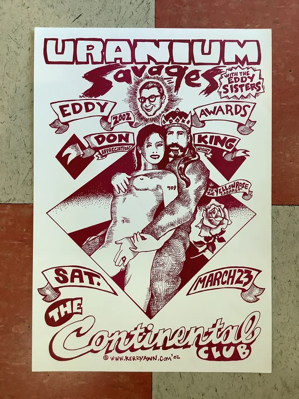 Uranium Savages at The Continental Club - 2002 (Poster)