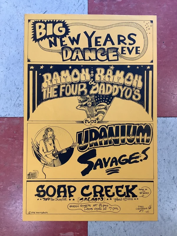 Uranium Savages New Years Eve at Soap Creek Saloon - 1975 (Poster)