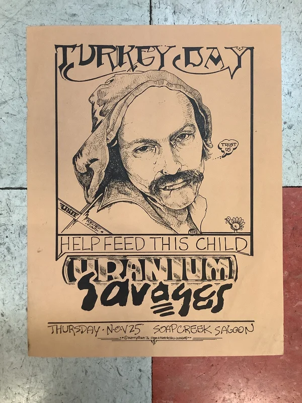 Uranium Savages Thanksgiving at Soap Creek Saloon - 1976 (Poster)