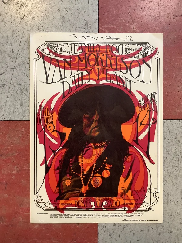 Van Morrison at Family Dog Denver - 1967 (Postcard)