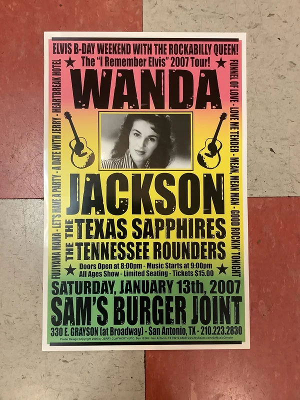 Wanda Jackson at Sam's Burger Joint - 2007 (Poster)
