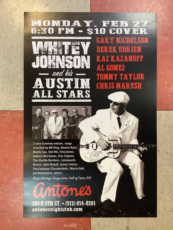Whitey Johnson at Antone's Nightclub (Poster)