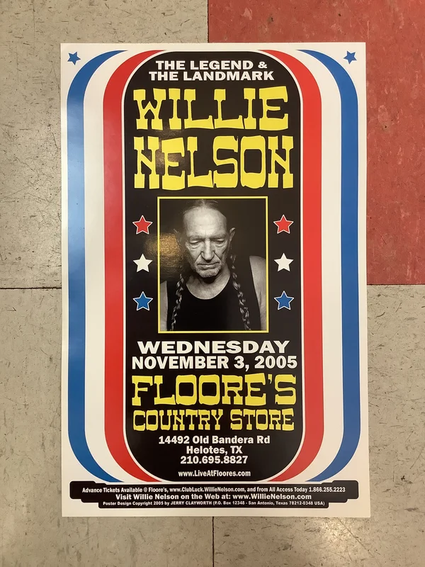 Willie Nelson at Floore's Country Store - 2005 (Poster)