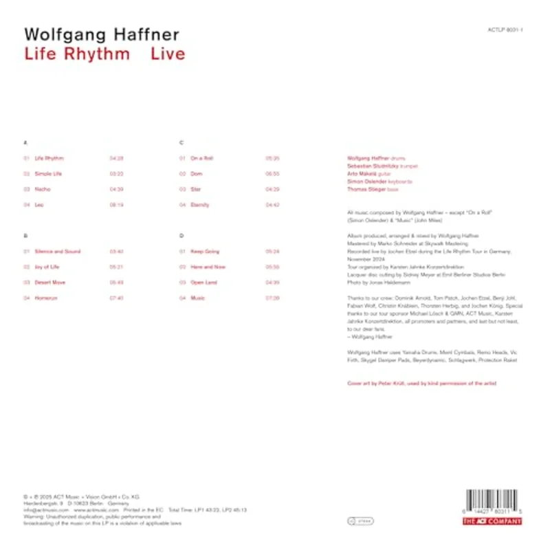 Wolfgang Haffner - Life Rhythm Live (double Black [VINYL]