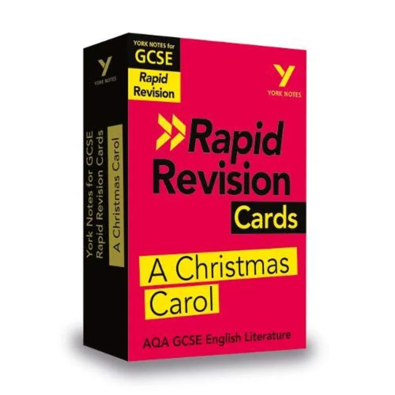 York Notes for AQA GCSE (9-1) Rapid Revision Cards: A Christmas Carol - Catch up, revise and be ready for 2021 assessments and 2022 exams